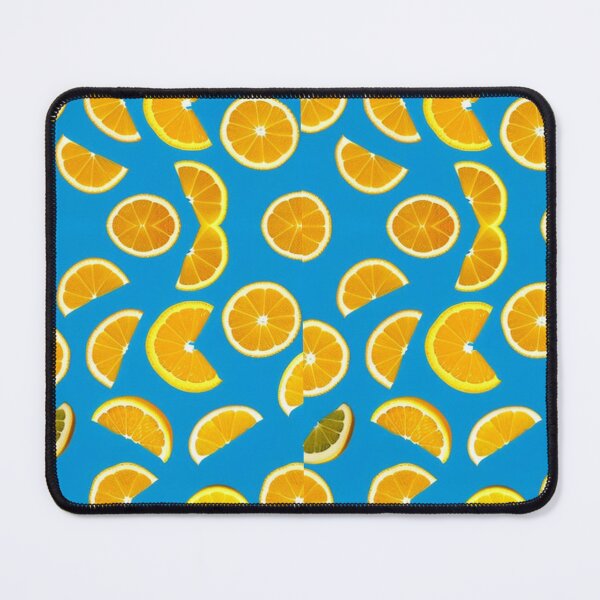 Item preview, Orange Fruit Pattern On Blue Background With Orange Slices designed and sold by DailyDrive.