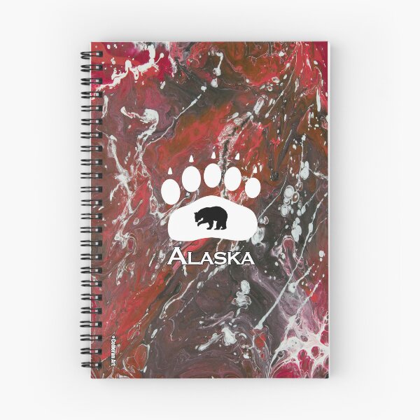 Item preview, Red Storm "Alaska" Spiral Notebook w/ Bear in Bear Print REVISED designed and sold by colleranart.