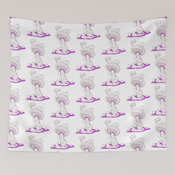 Item preview, Poisonous acid neon pink and green mushroom with bubbles and snake designed and sold by MalkyTea.