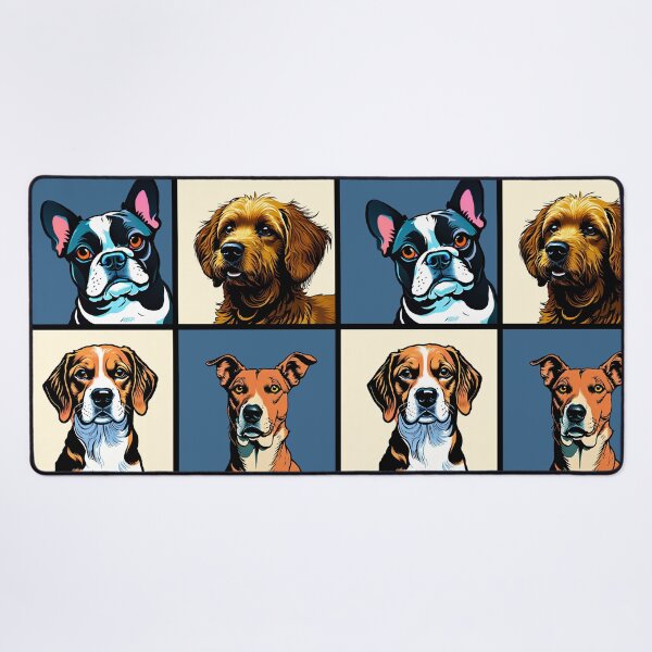 Item preview, Four Cartoon Dogs - Fun and Adorable Pet Art designed and sold by ElLocoMus.