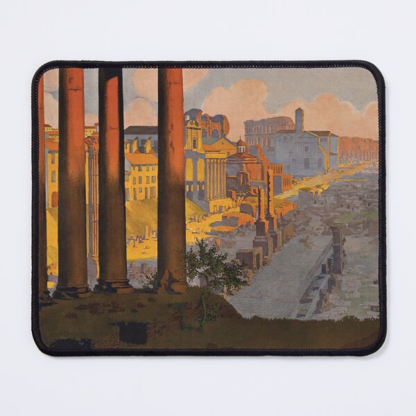 Item preview, Vintage Travel Poster - Rome Par La Voie Du Mont Cenis - Roman Forum at Dawn - 1920 - Georges Dorival designed and sold by Gin Neko.