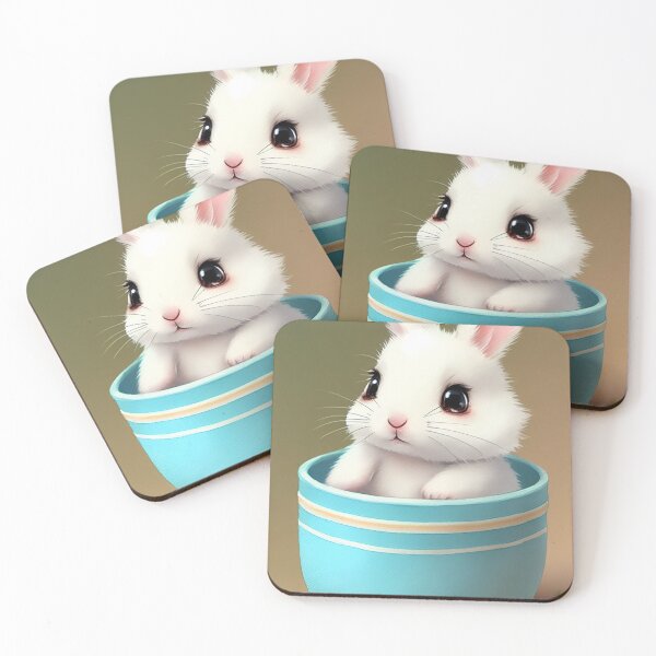 Item preview, Cute little bunny in a cup designed and sold by Girly-Universe.