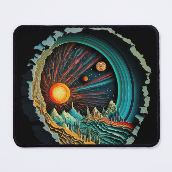 Item preview, Multilayered Paper Cut of Cosmic Mountains designed and sold by Garbonzo00.