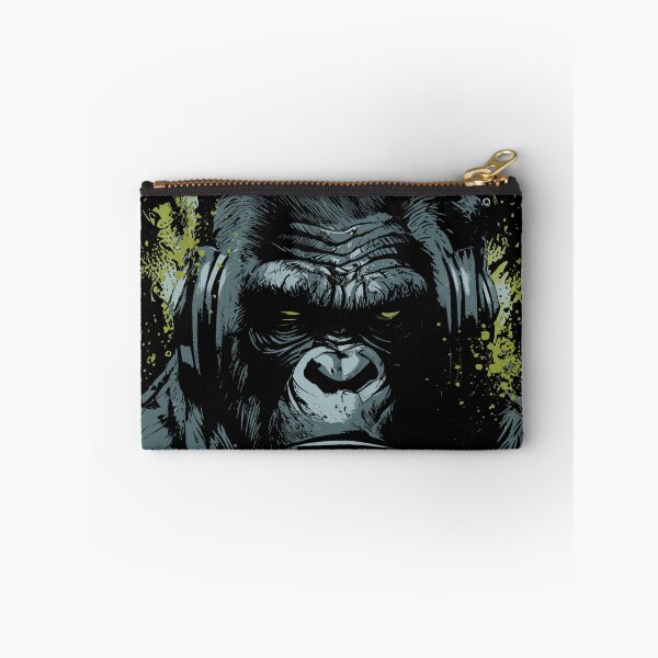 Item preview, Silver back king gorilla with headphones  designed and sold by Brushpalette888.