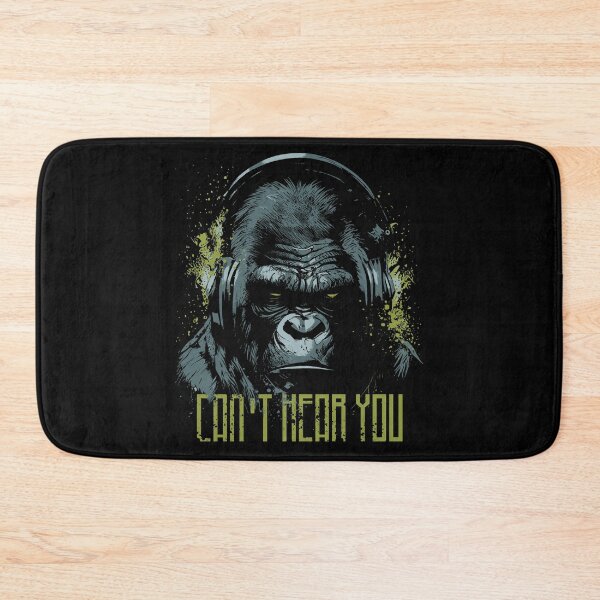 Item preview, Silver back king gorilla with headphones  designed and sold by Brushpalette888.