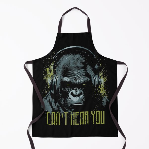 Item preview, Silver back king gorilla with headphones designed and sold by Brushpalette888.