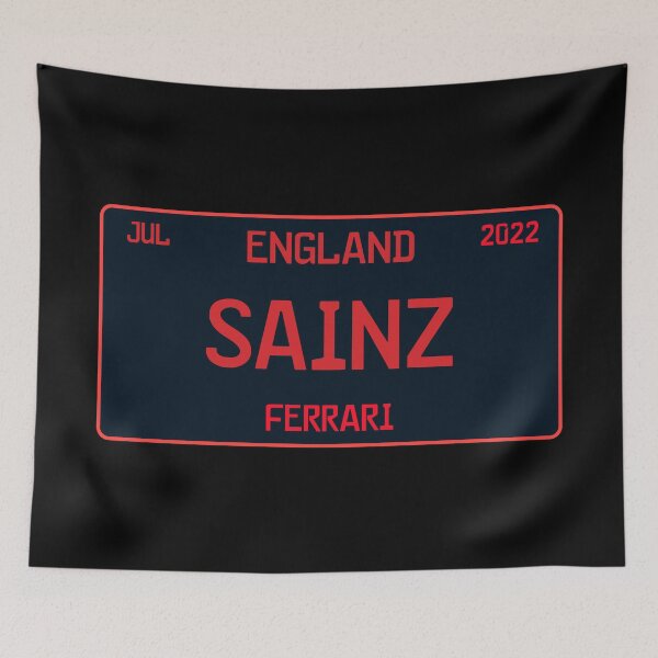 Item preview, Carlos Sainz first win license plate black designed and sold by ff1merch ..