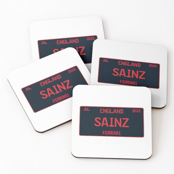 Item preview, Carlos Sainz first win license plate white designed and sold by ff1merch ..