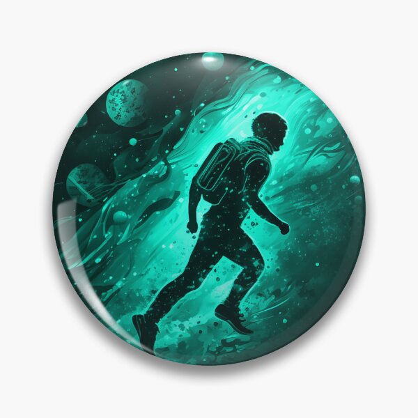 Item preview, Space runner blue green designed and sold by TheInspiredAI.