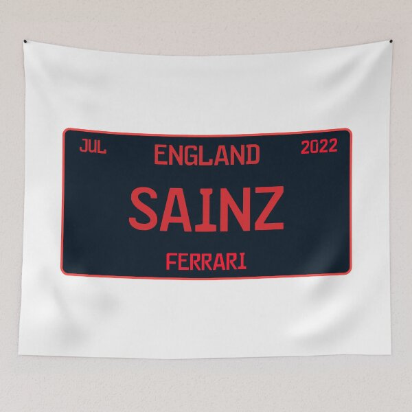 Item preview, Carlos Sainz first win license plate white designed and sold by ff1merch ..