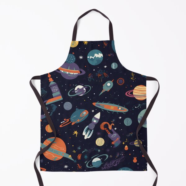 Item preview, Outer Space Pattern With Satellites, Spaceships, Planets and Stars designed and sold by FunWearVM.
