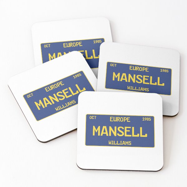 Item preview, Nigel Mansell first win license plate white designed and sold by ff1merch ..