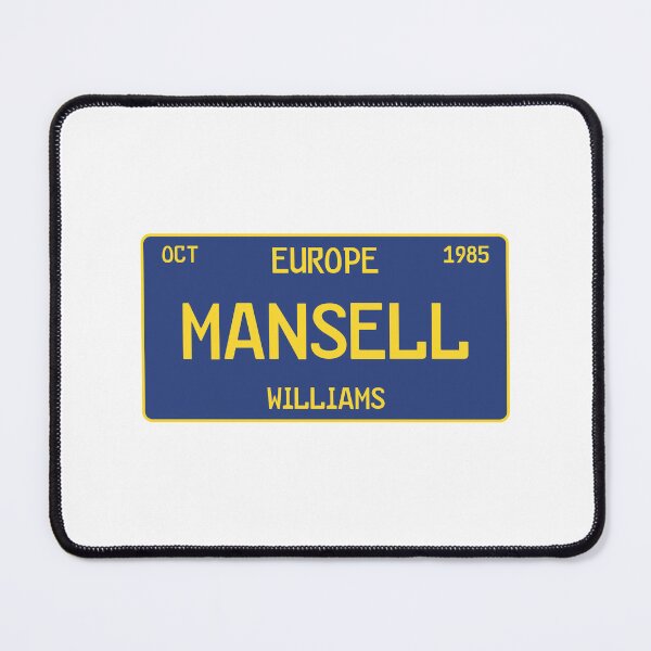 Item preview, Nigel Mansell first win license plate white designed and sold by ff1merch ..