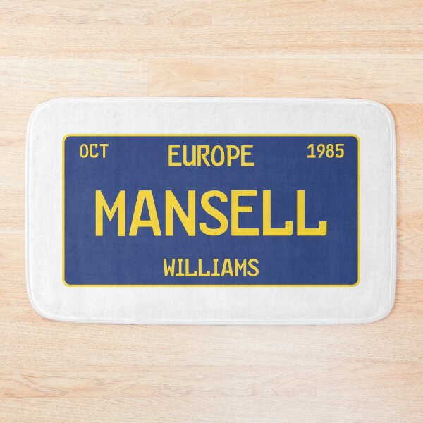 Item preview, Nigel Mansell first win license plate white designed and sold by ff1merch ..