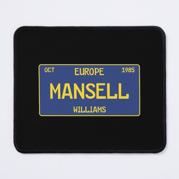 Item preview, Nigel Mansell first win license plate Black designed and sold by ff1merch ..