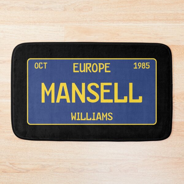 Item preview, Nigel Mansell first win license plate Black designed and sold by ff1merch ..