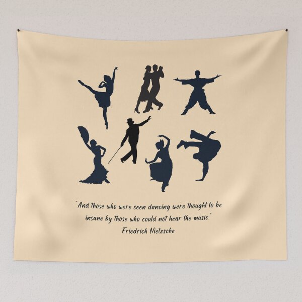 Item preview, Dance Styles from Around the world, Silhouette Nietzsche quote designed and sold by NurturingSpirit.