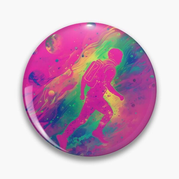 Item preview, Space runner pink yellow designed and sold by TheInspiredAI.