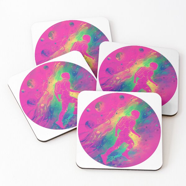 Item preview, Space runner pink yellow designed and sold by TheInspiredAI.