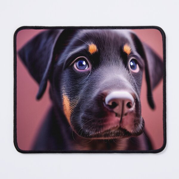 Item preview, Pawsitively Adorable, cute dobermann puppy portrait designed and sold by EmeraldeaArt.