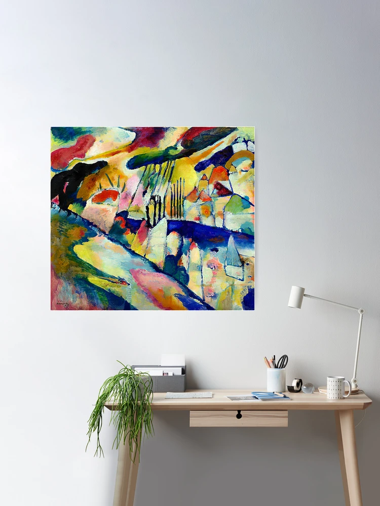 - Wassily mit Kandinsky Poster for with Regen Abstract Landschaft Rain/ Art\