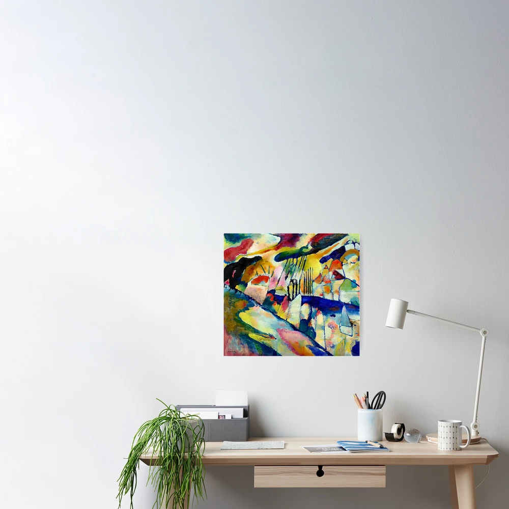by Rain/ Abstract Sale | Kandinsky with - Poster Gascondi | Kandinsky Landscape Landschaft mit Regen Wassily Redbubble Art\