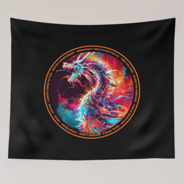 Item preview, PMD00610 Progressive Movement Designs Dragon shows you are still feeling the Bern and support progressive policy goals for progressive Democrats and Independents and Bernie Sanders supporters designed and sold by ProgressiveLeft.