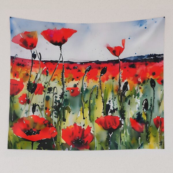 Item preview, Field of Poppies designed and sold by DmBWatercolours.