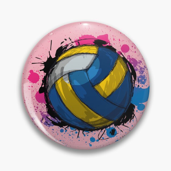 Item preview, Beach Volleyball Art Grunge Paint Splash Yellow and Blue designed and sold by SilentEcho.