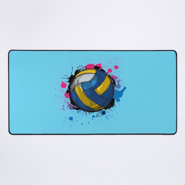 Item preview, Beach Volleyball Art Grunge Paint Splash Yellow and Blue designed and sold by SilentEcho.