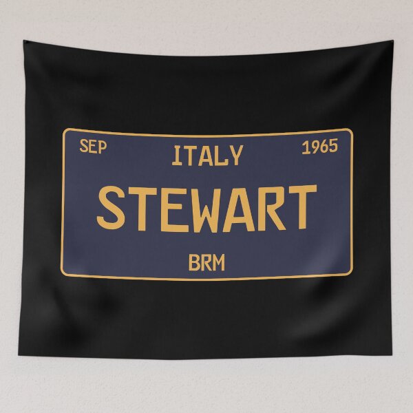 Item preview, Jackie Stewart first win license plate Black designed and sold by ff1merch ..