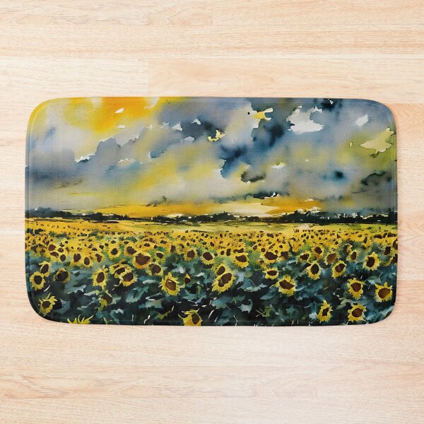 Item preview, Field of Sunflowers designed and sold by DmBWatercolours.