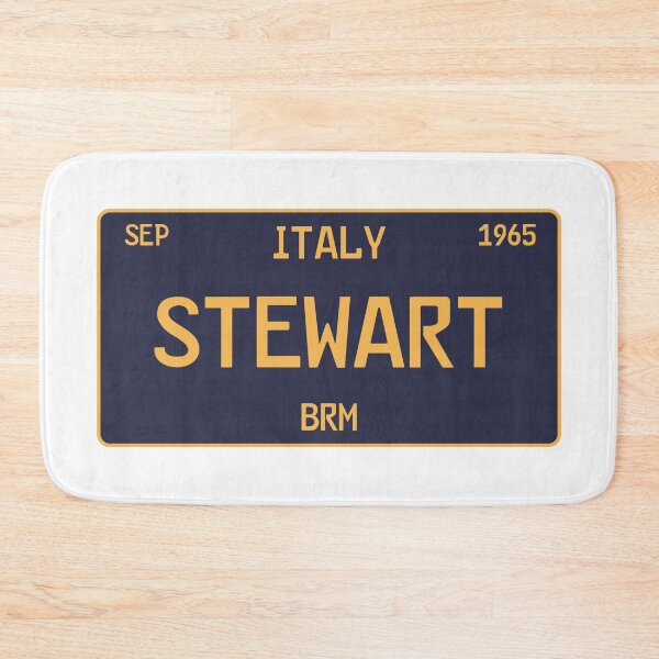 Item preview, Jackie Stewart first win license plate white designed and sold by ff1merch ..