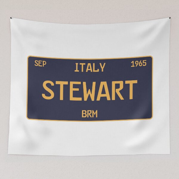 Item preview, Jackie Stewart first win license plate white designed and sold by ff1merch ..