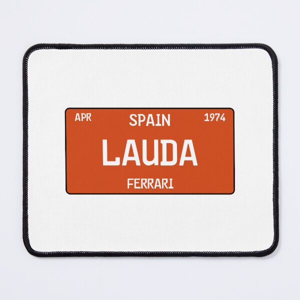 Item preview, Niki Lauda first win license plate white designed and sold by ff1merch ..
