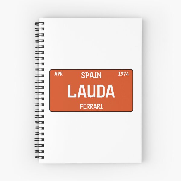 Item preview, Niki Lauda first win license plate white designed and sold by ff1merch ..