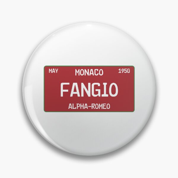 Item preview, Juan Manuel Fangio first win license plate White designed and sold by ff1merch ..