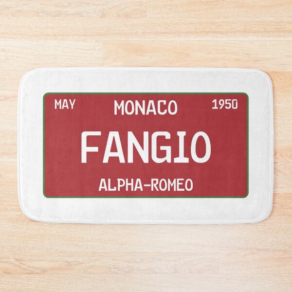 Item preview, Juan Manuel Fangio first win license plate White designed and sold by ff1merch ..