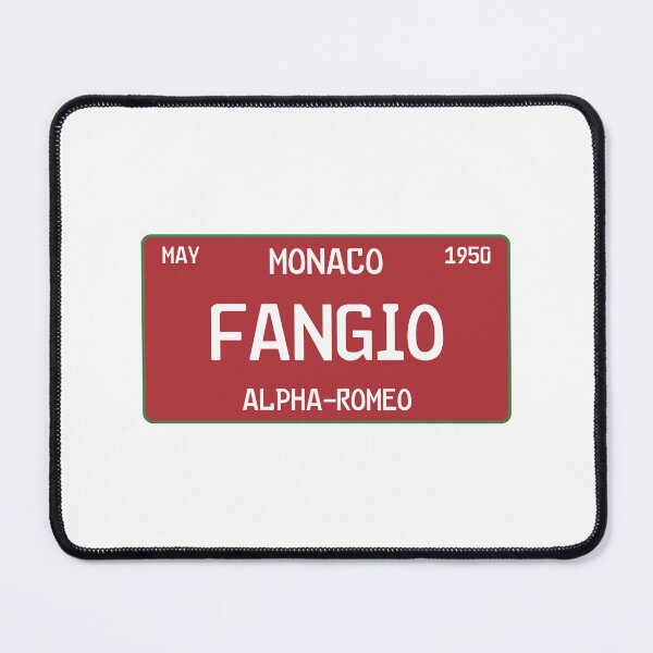 Item preview, Juan Manuel Fangio first win license plate White designed and sold by ff1merch ..