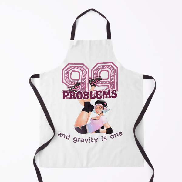 Item preview, 99 problems and gravity is one - Pink roller skater girl designed and sold by ElLocoMus.