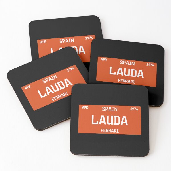 Item preview, Niki Lauda first win license plate Black  designed and sold by ff1merch ..
