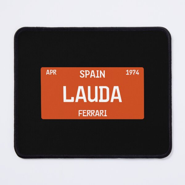 Item preview, Niki Lauda first win license plate Black  designed and sold by ff1merch ..
