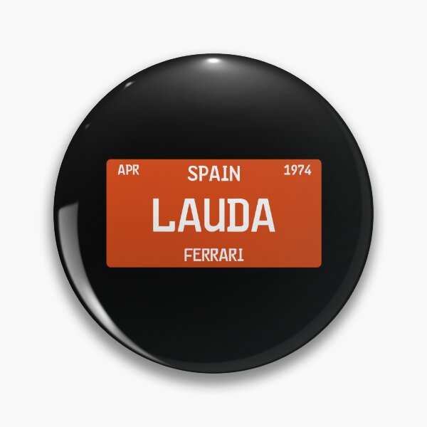 Item preview, Niki Lauda first win license plate Black  designed and sold by ff1merch ..