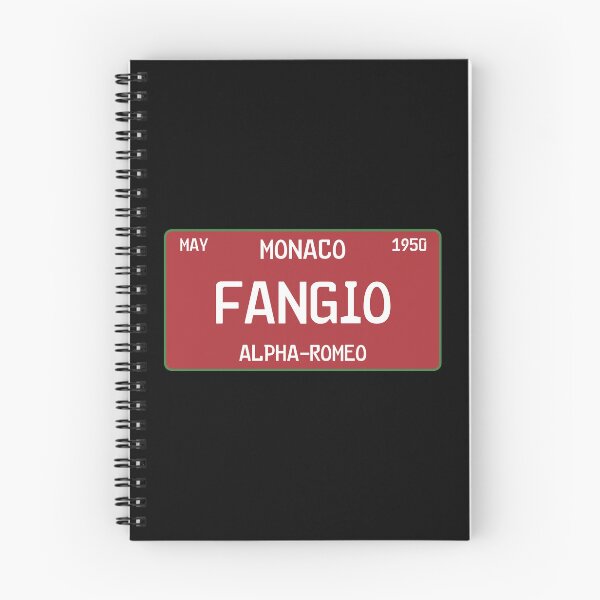Item preview, Juan Manuel Fangio first win license plate Balck  designed and sold by ff1merch ..