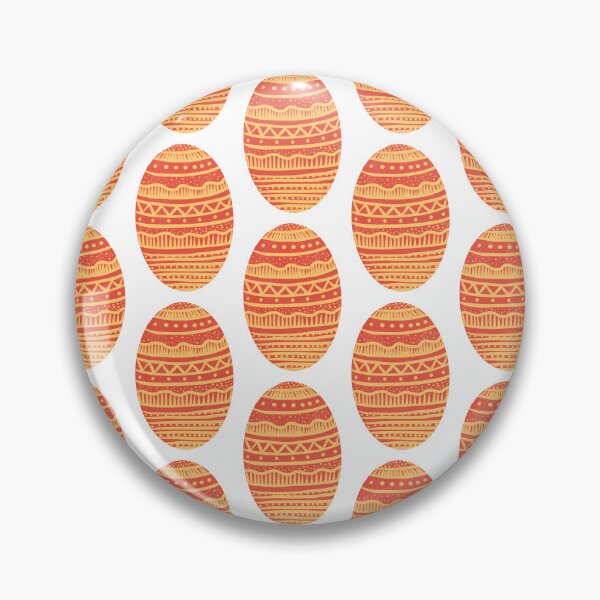 Item preview, Red Easter egg decorated with golden lines and dots, version 1  designed and sold by IULIART.