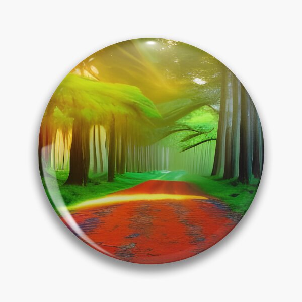 Item preview, Red road in a green forest designed and sold by brandway.