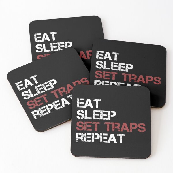 Item preview, Eat Sleep Set Traps Trapper Animal Trapping designed and sold by DamnGoodDesign.