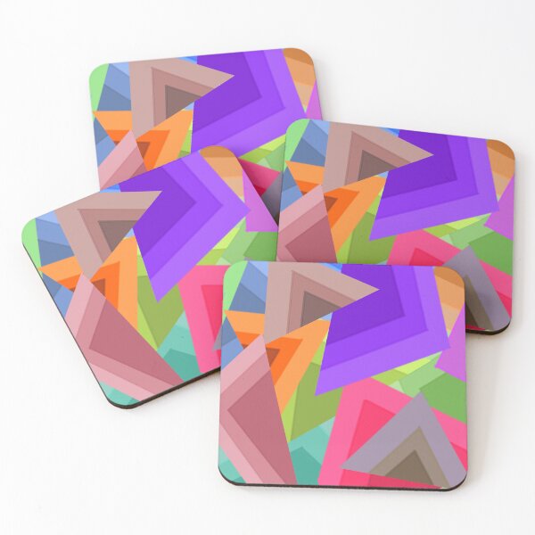 Item preview, Abstract geometric triangles pattern,multicolor designed and sold by cutecrazytshirt.