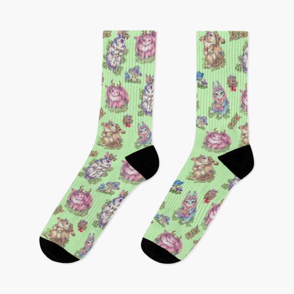 Item preview, Pastel cryptid magic bunnies pattern designed and sold by Monniponi.