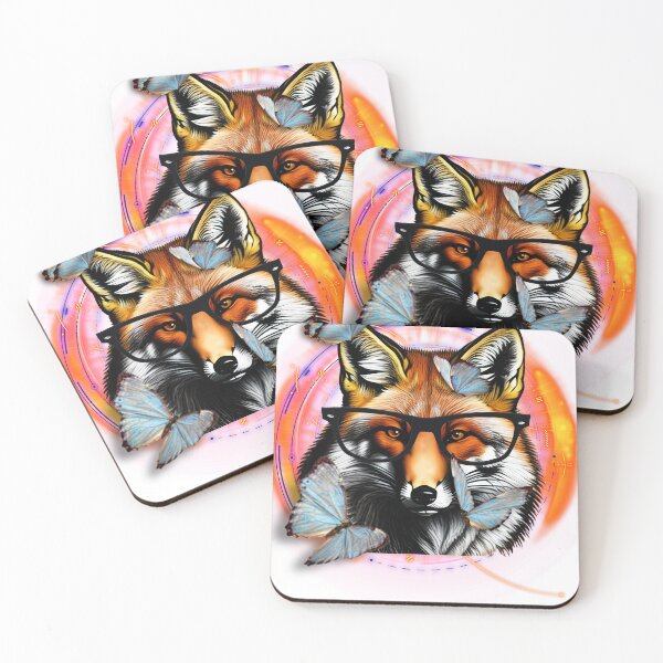 Item preview, Fox with the glasses designed and sold by BlackandCollor.
